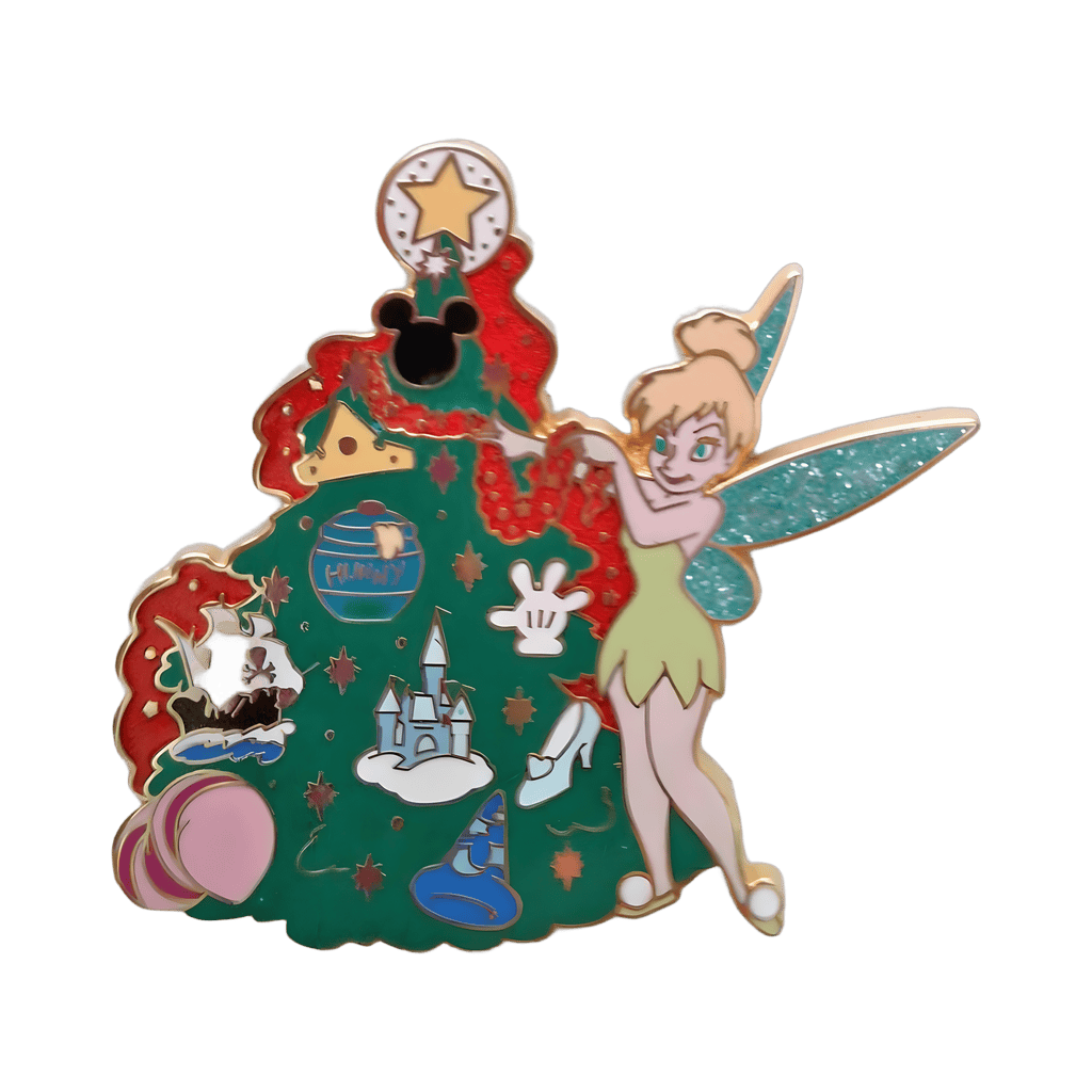 Fantasyland Christmas Tree with Tinker Bell Disney pin