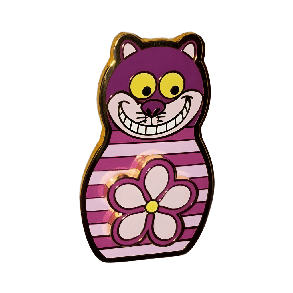 Cheshire Cat Russian Nesting Doll Disney pin