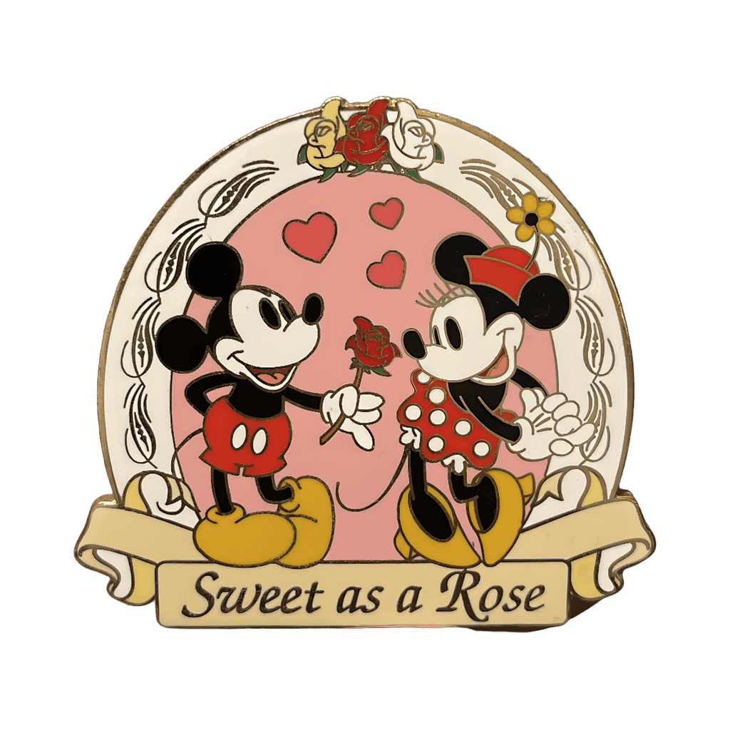 Minnie Mickey Sweet as a Rose Disney pin