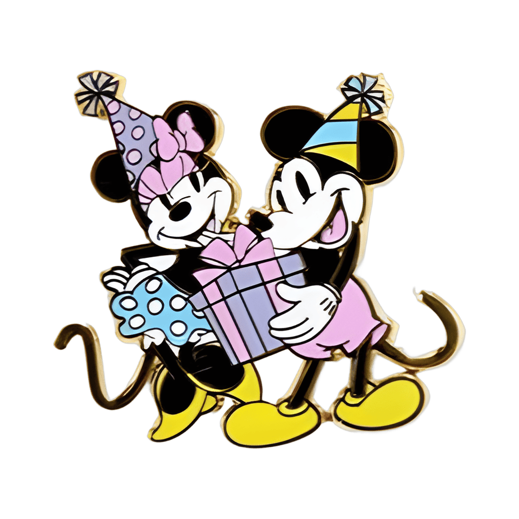 Minnie and Mickey with Present Disney pin