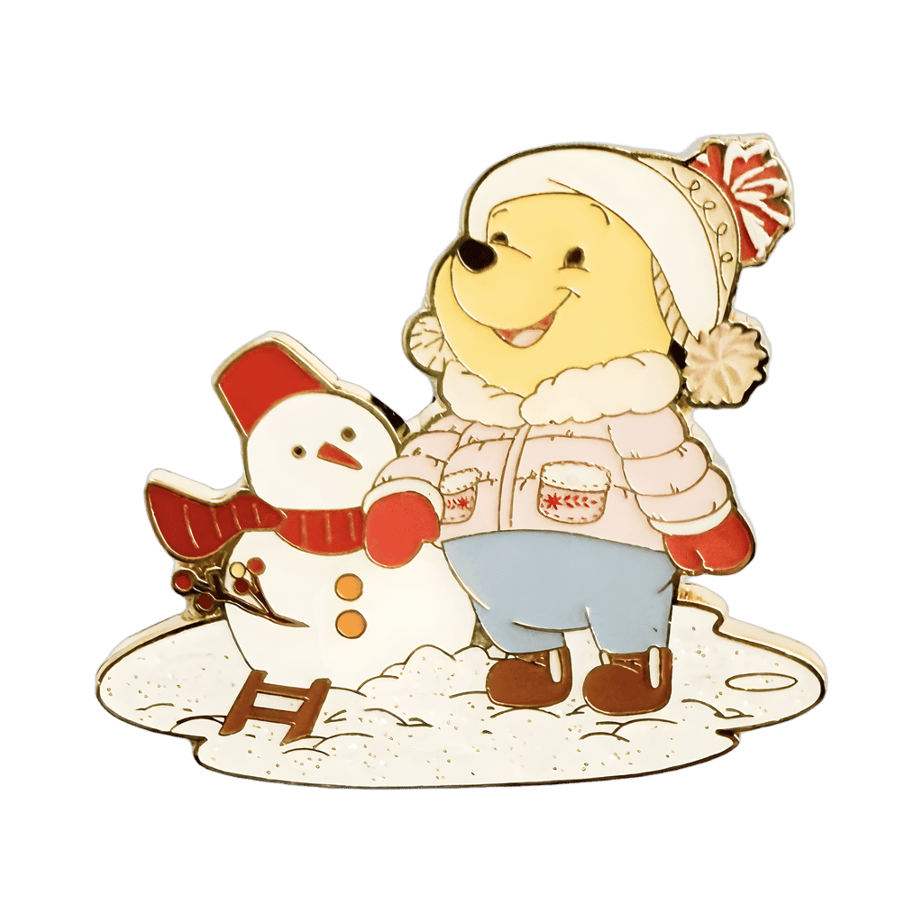 Pooh Bear and Snowman Disney pin