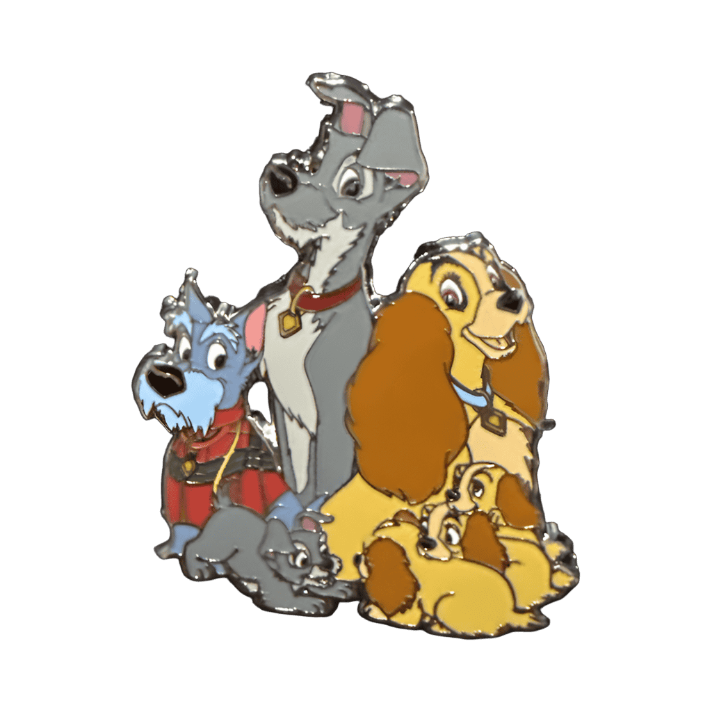 Jock, Lady, Tramp, and Puppies Disney pin