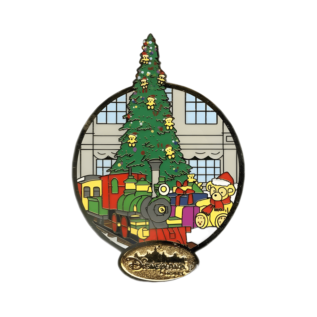 Disneyland Hotel - Christmas tree, bear, and train Disney pin
