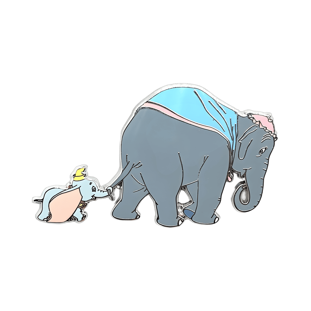 Dumbo with Mother Silver Disney pin