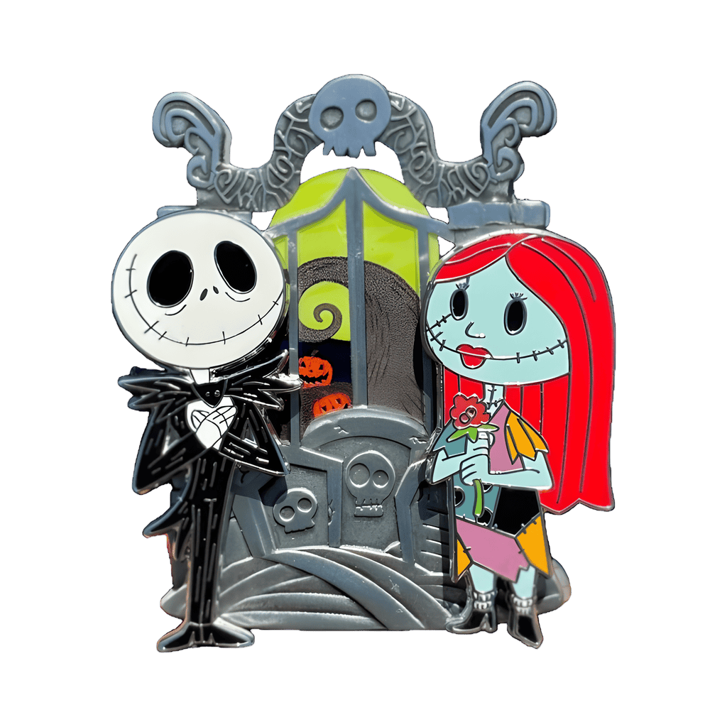 Jack & Sally with Spiral Hill Cemetery Base Set — Full Set Disney pin
