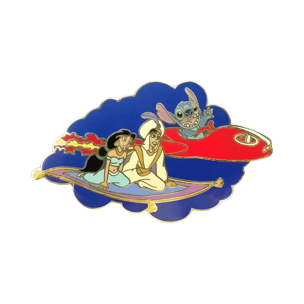 Stitch, Aladdin and Jasmine Disney pin