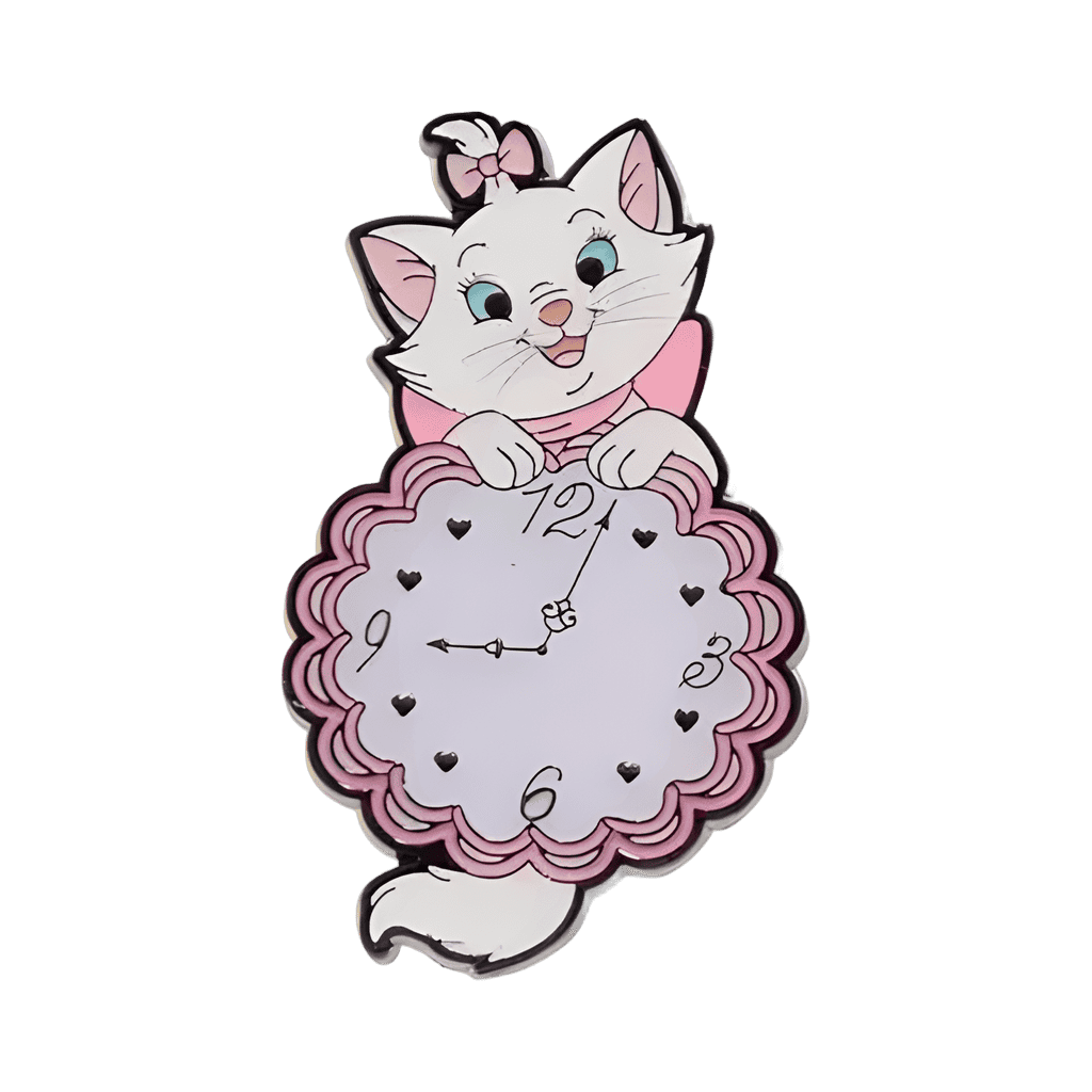 Marie clock Disney pin