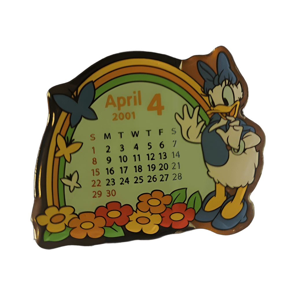 Daisy: April 2001 Calendar Disney pin