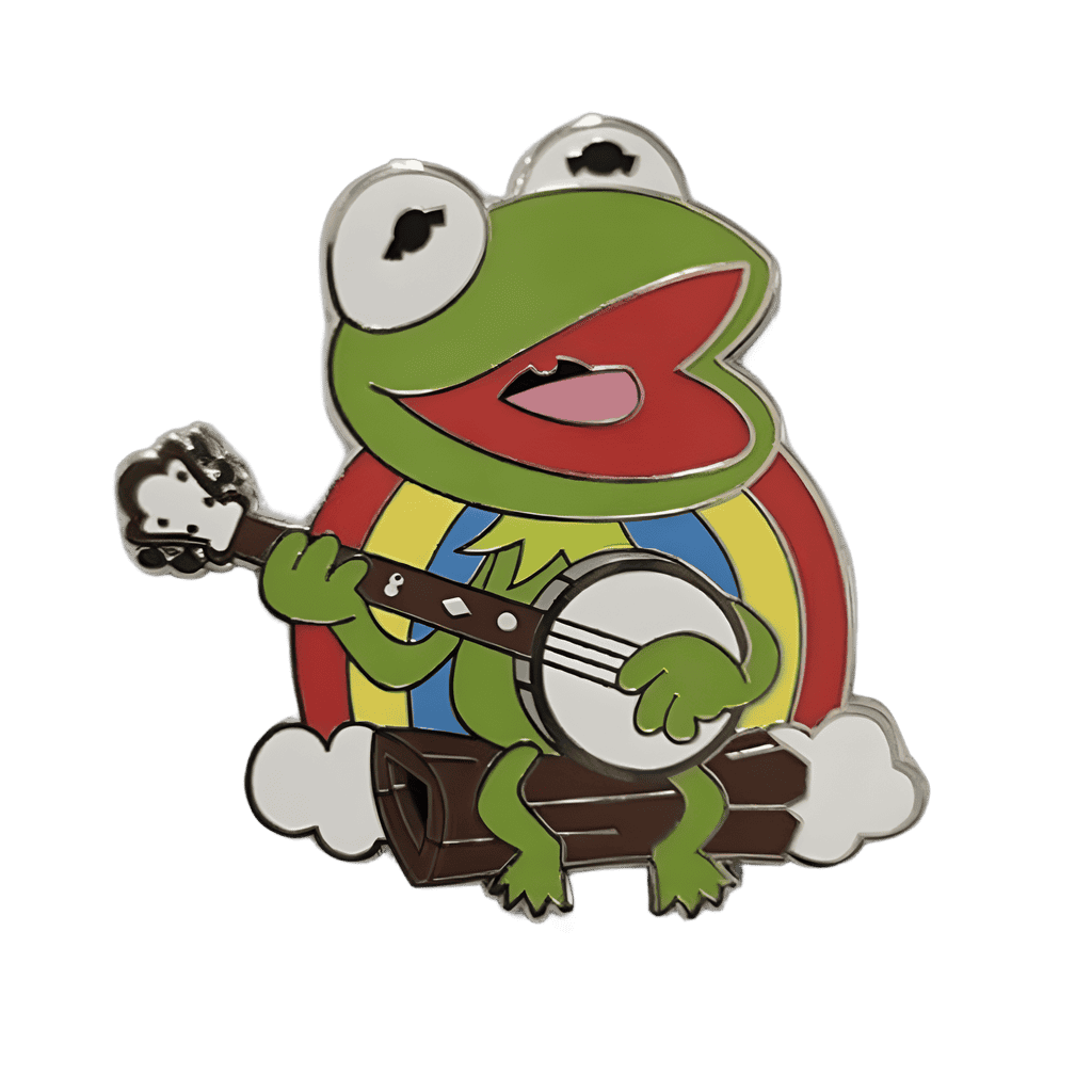 Kermit with Banjo and Rainbow Disney pin