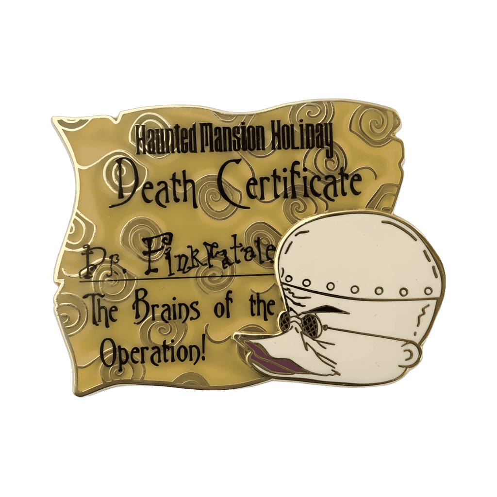 Dr. Finklestein Death Certificate Disney pin