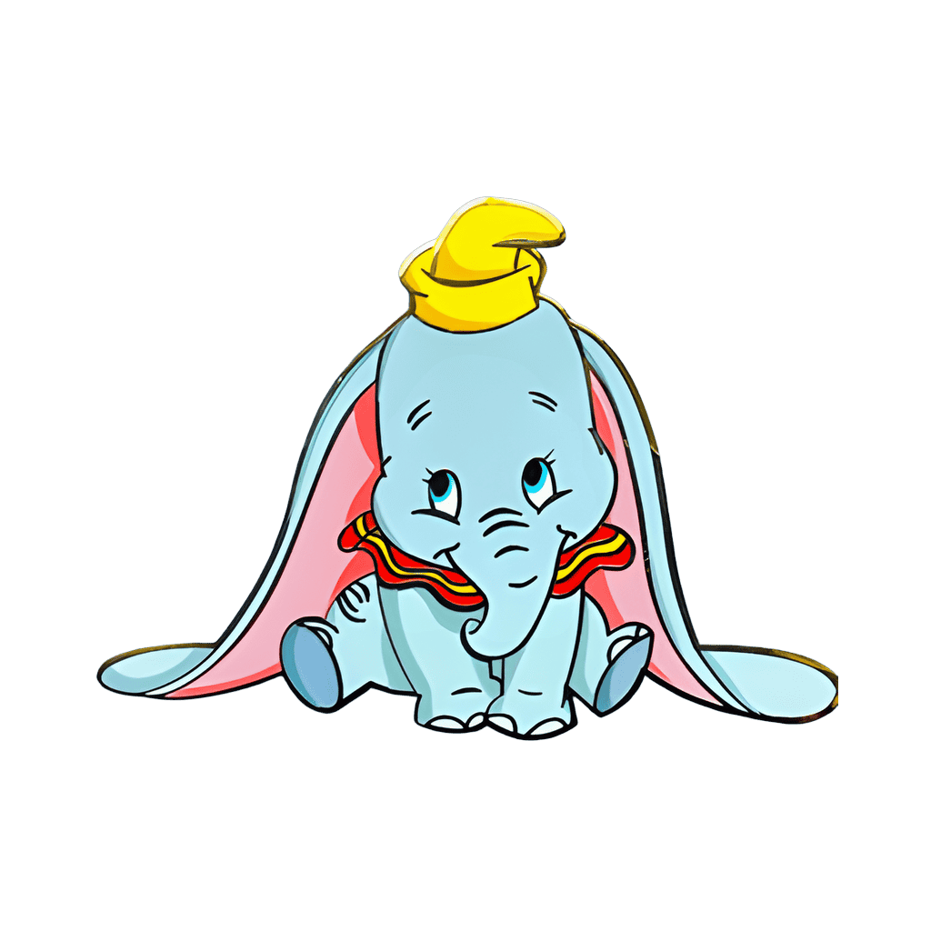 Dumbo Sitting with his Ears Draped Over Him Disney pin