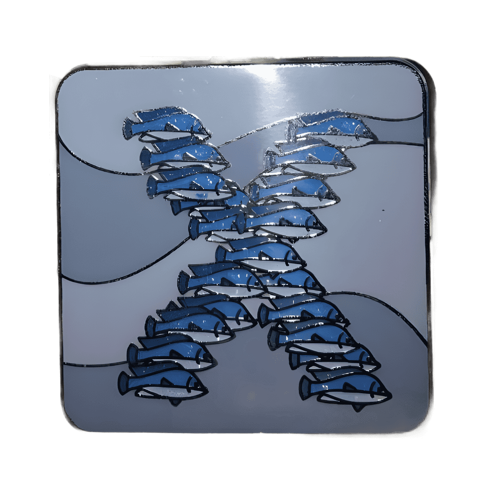 X is for School of Silverfish (CHASER) Disney pin