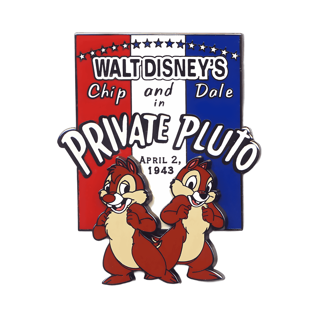 Walt Disney's Chip and Dale in Private Pluto Disney pin