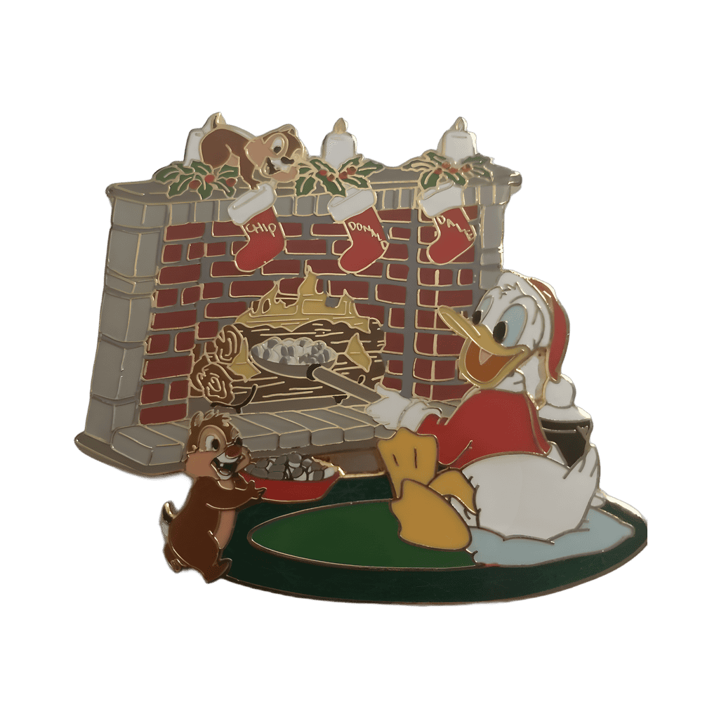 Chip, Dale, and Donald Toasting Marshmallows Disney pin
