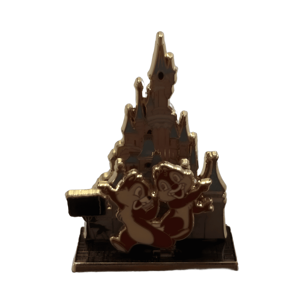 Le Chateau de la Belle Au Bois Dormant Castle Diorama - Chip and Dale Disney pin