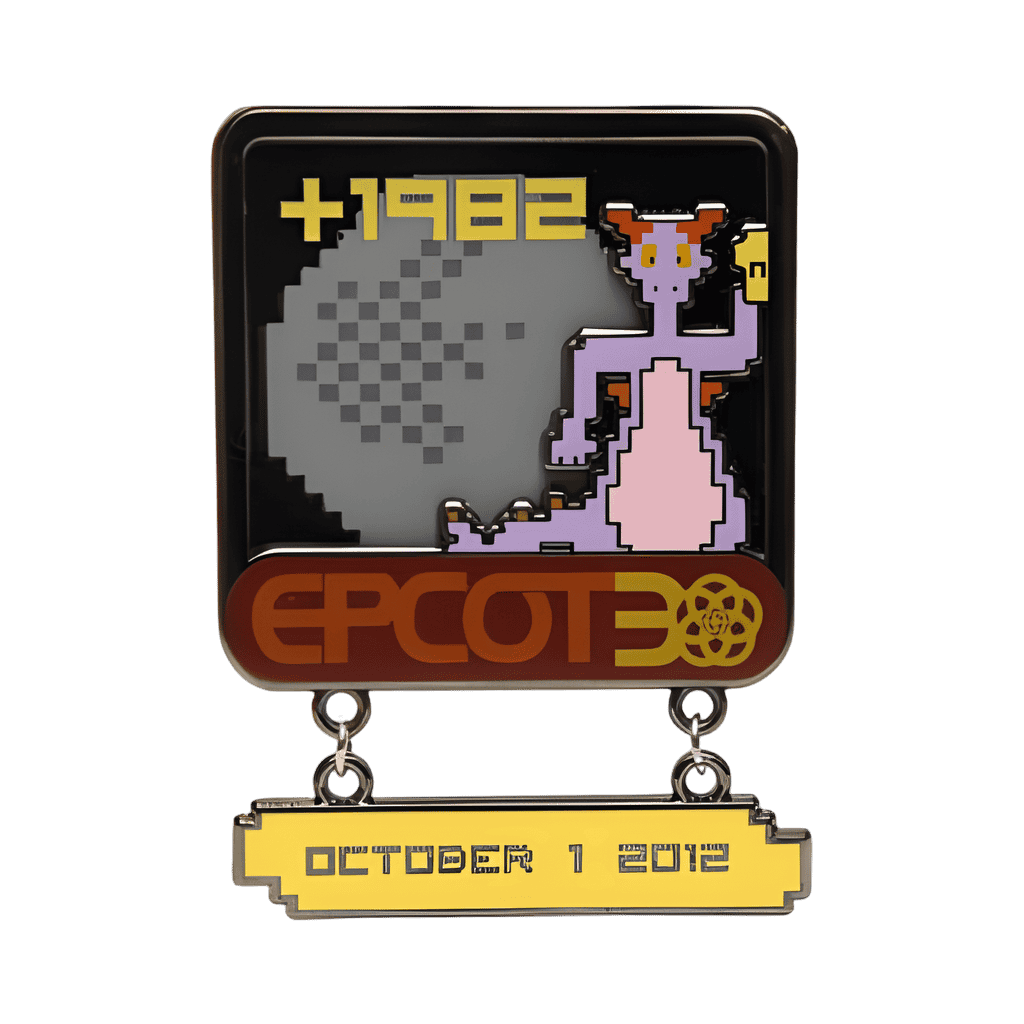 8-Bit Figment Dangle Pin Disney pin