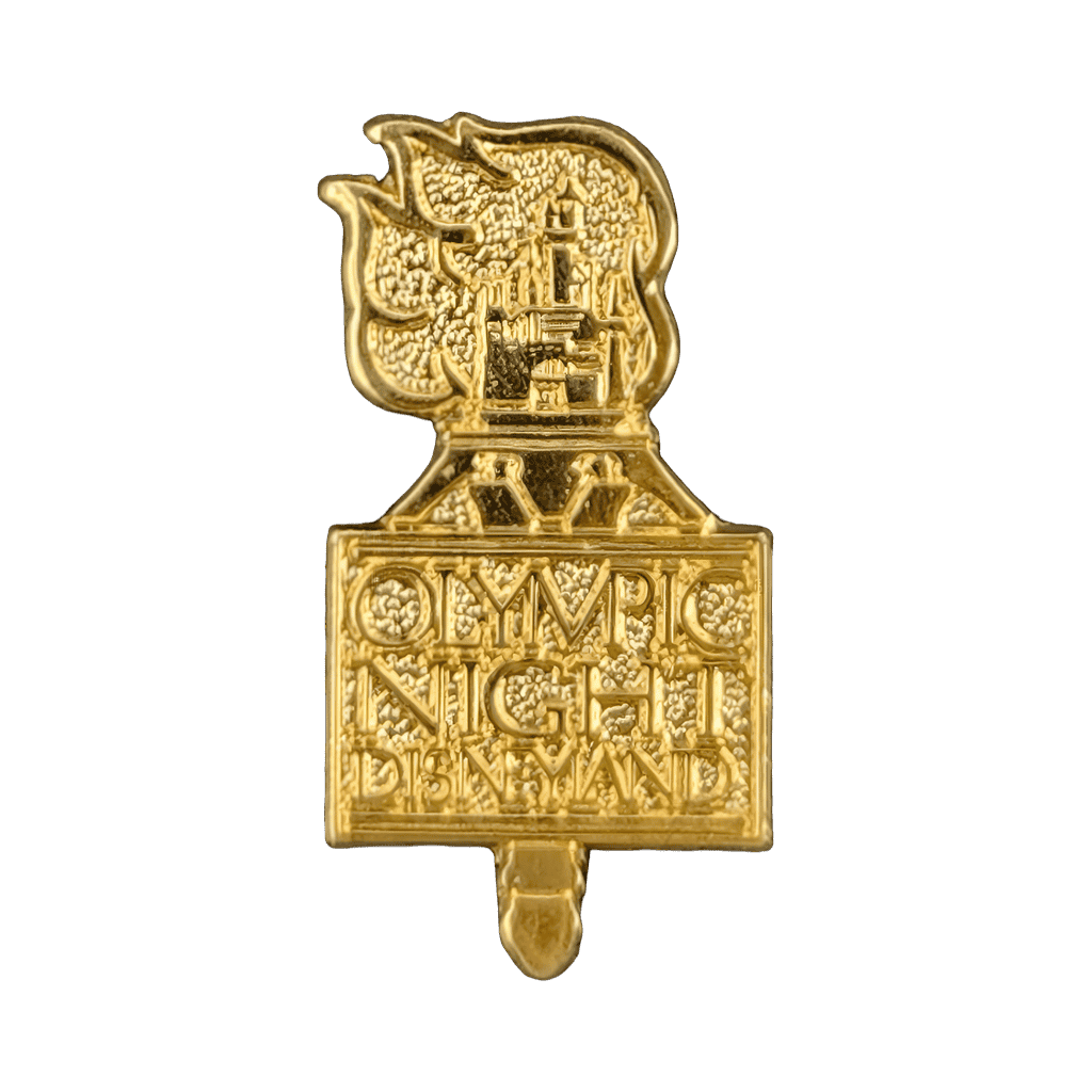 Disneyland Olympic Night Castle and Torch (Gold Version) Disney pin