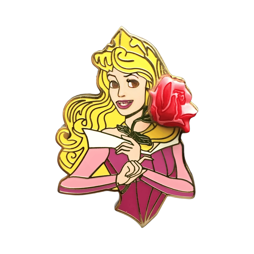 Princess Aurora Sleeping Beauty Pink Rose Disney pin