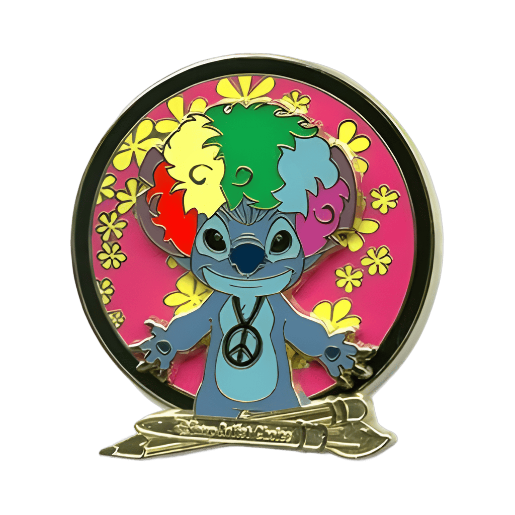 Stitch with Rainbow Hair Spinner Disney pin