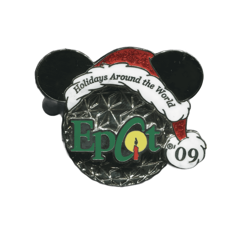 Epcot Holidays Around the World Epcot Ball and Santa Hat Disney pin