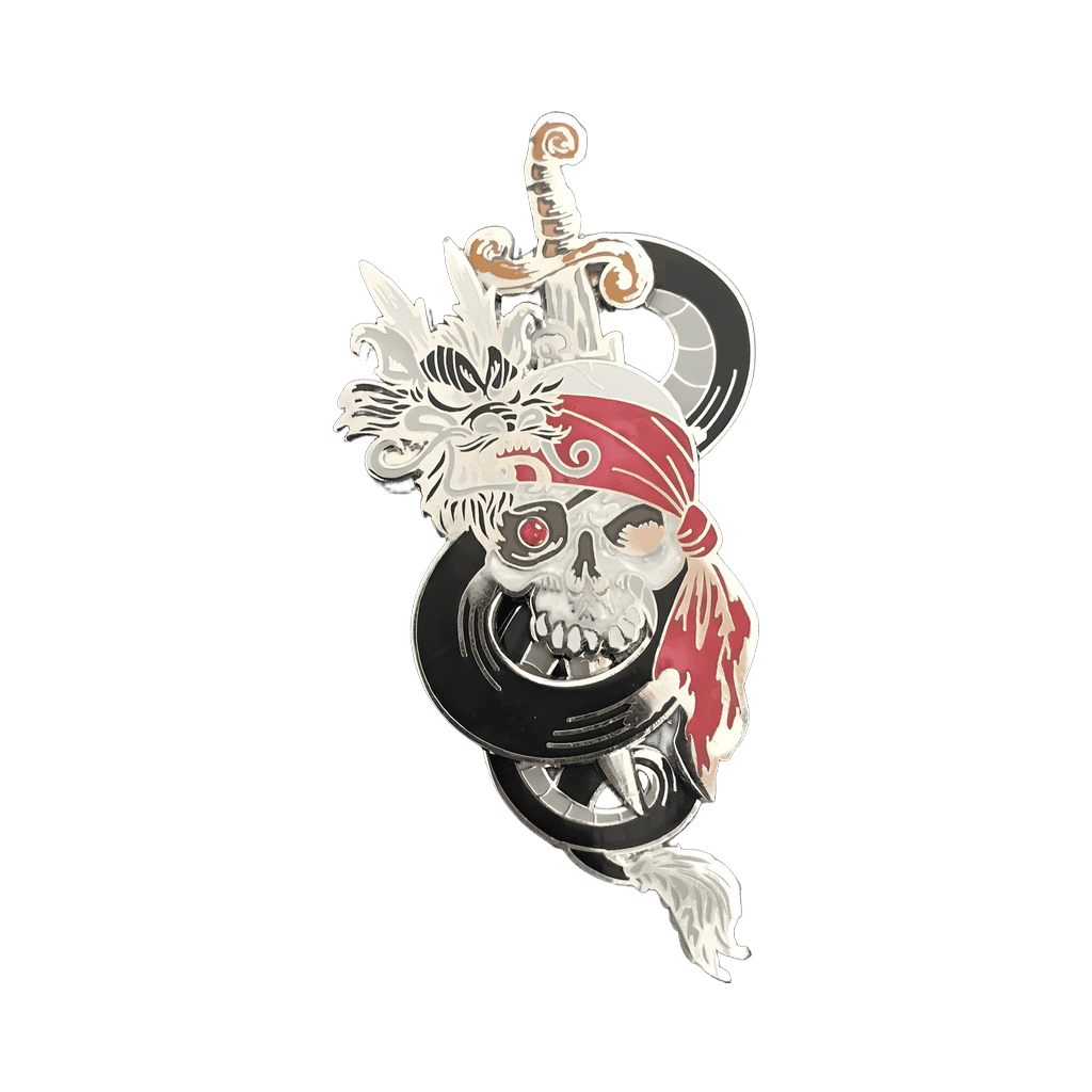 Pirate Skull with Ruby Eye - Dragon - Slider Sword Disney pin