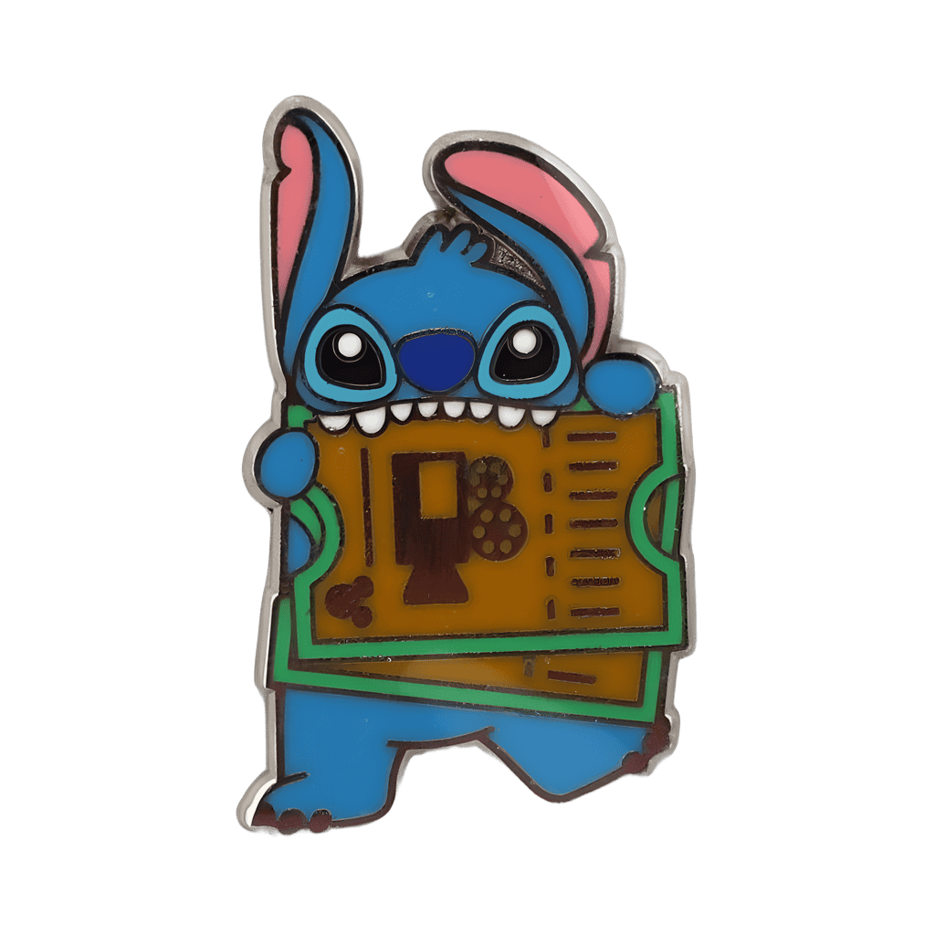 Stitch Eating Movie Tickets Disney pin