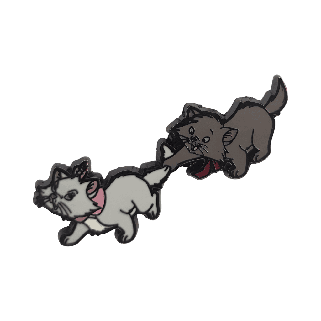 Berlioz pulling Marie's tail Disney pin