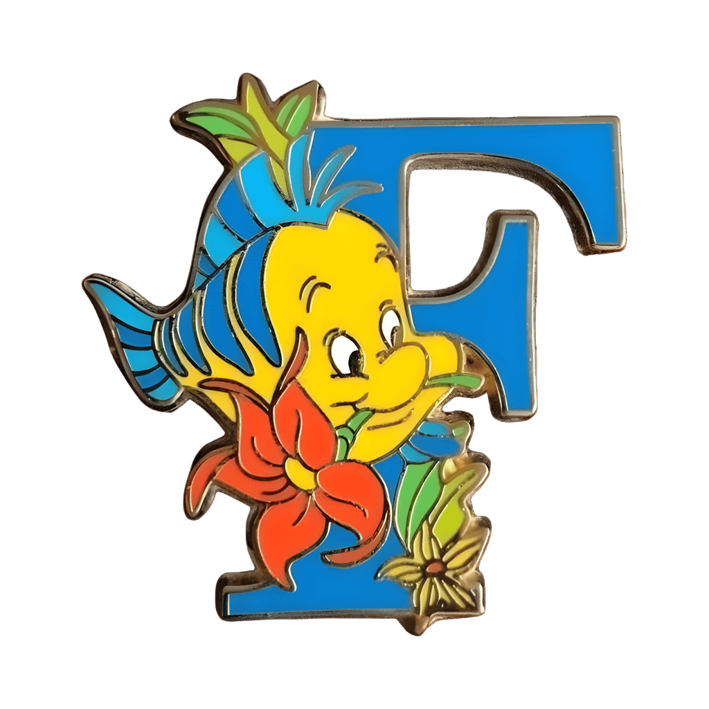 Letter F - Flounder Disney pin
