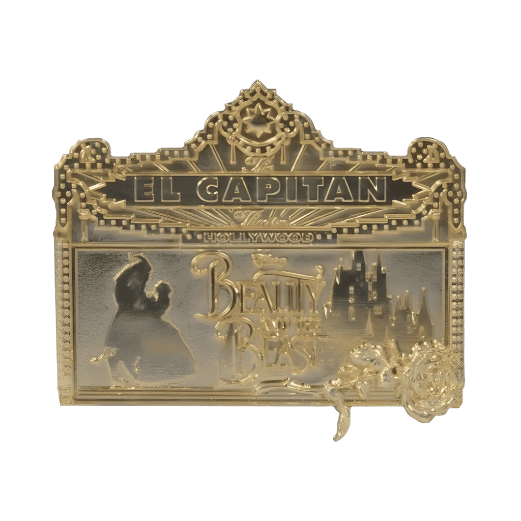 Beauty and the Beast (live action) 3D Diecast Gold Disney pin