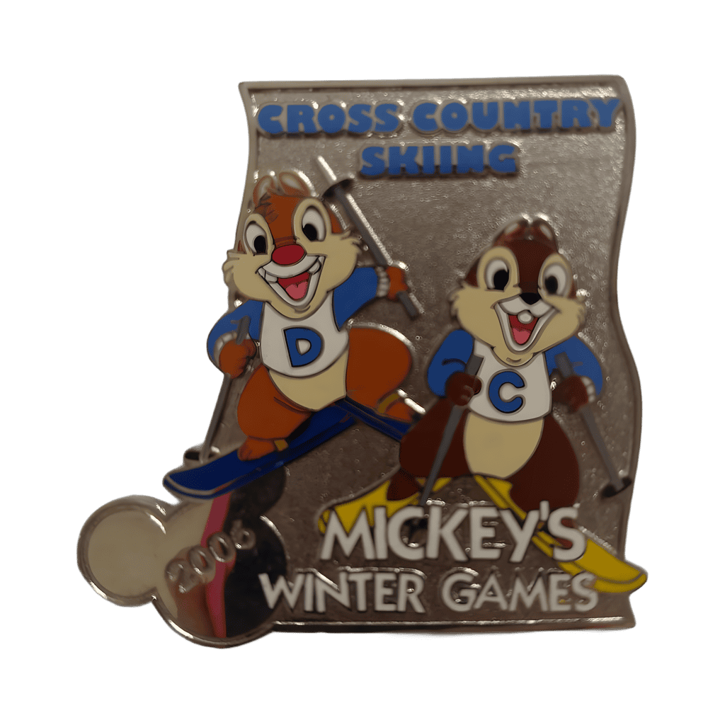 Chip and Dale Skiing Disney pin
