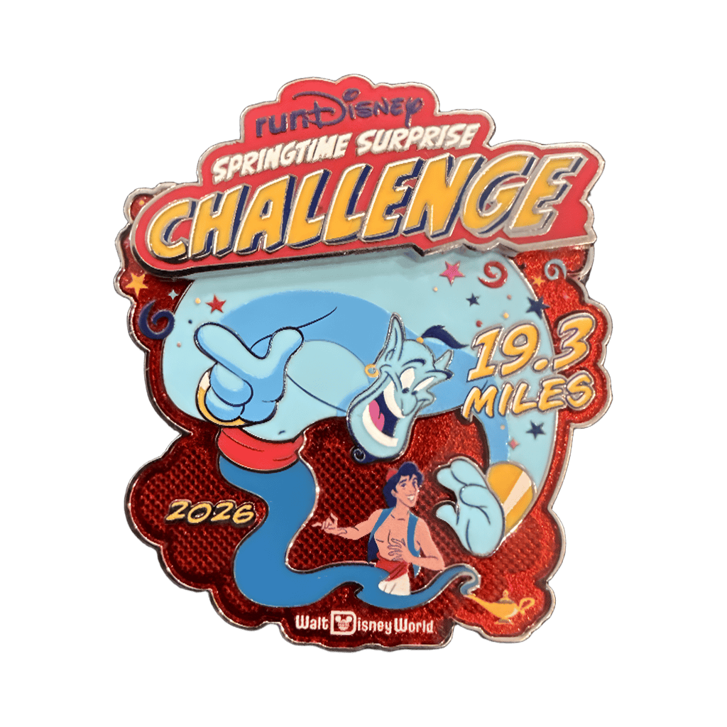Aladdin and Genie 19.3 Miles Challenge Disney pin
