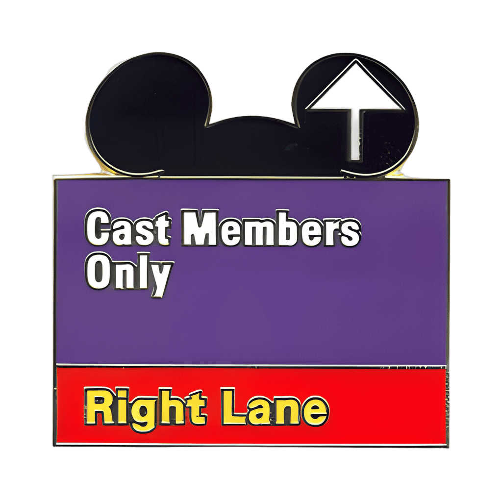“Cast Members Only” Road Sign Disney pin