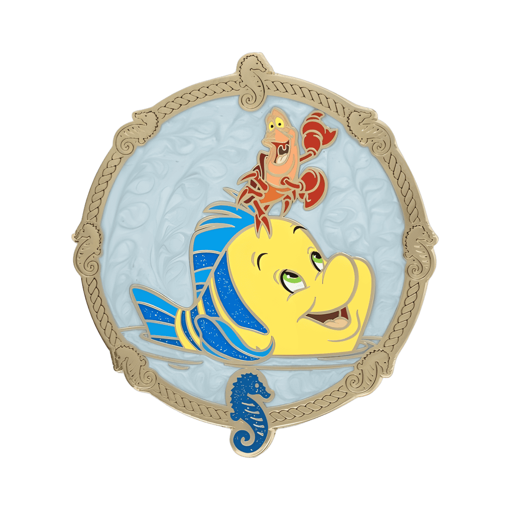 Flounder and Sebastian Disney pin