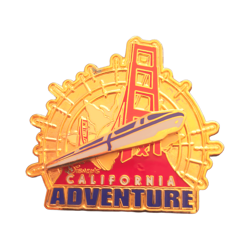 Golden Gate Bridge with Monorail and Golden Sun Disney pin