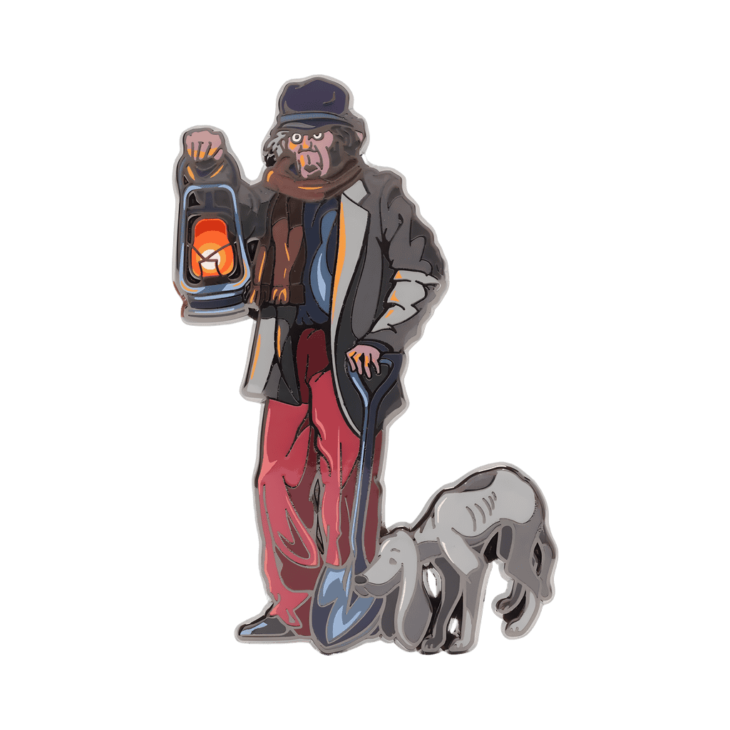 Silas Crump and Dog Grave Digger 1556 Disney pin