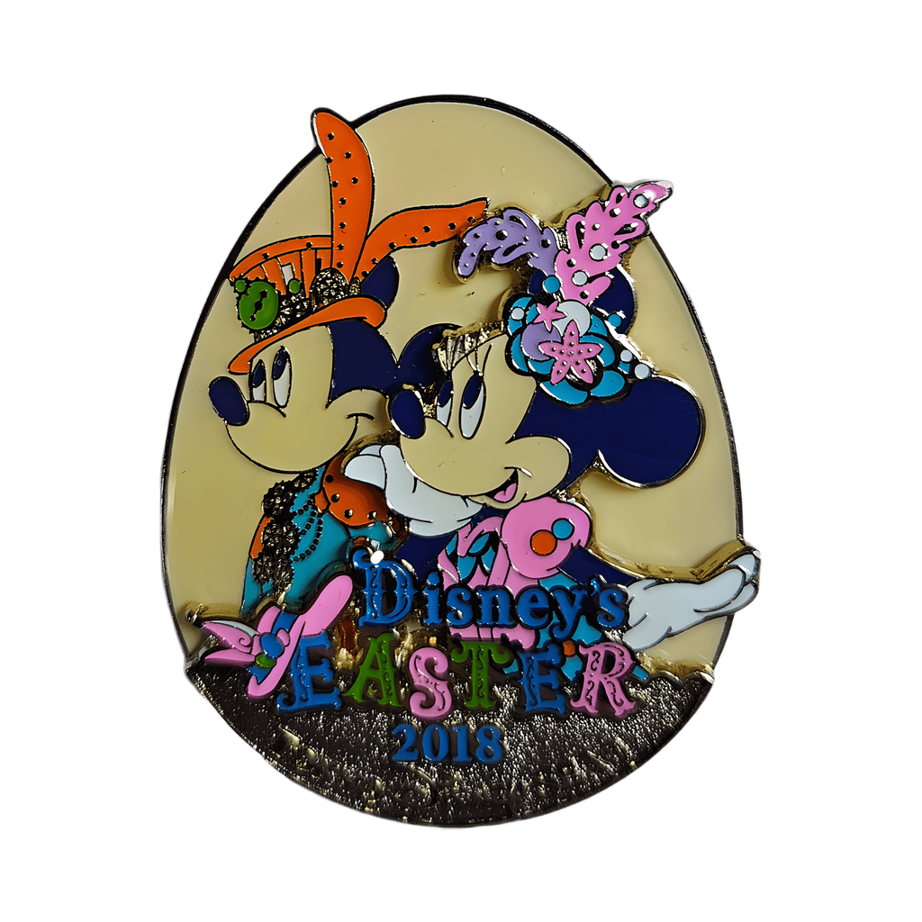 Mickey & Minnie in Fancy Easter Hats Disney pin