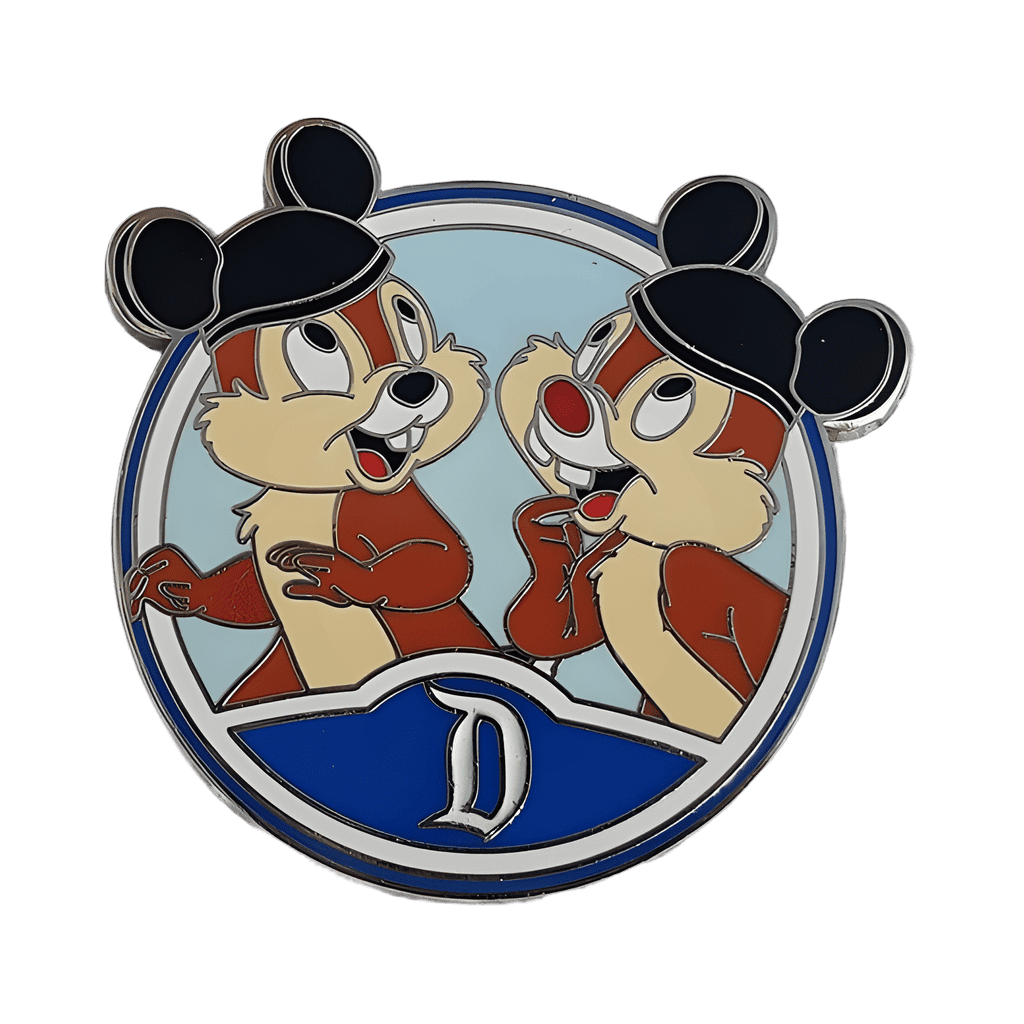 Chip and Dale in Mickey Ears Disney pin