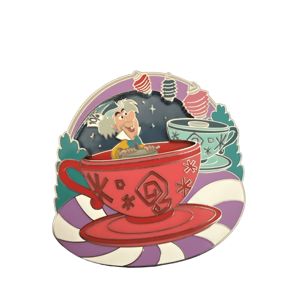 Alice & Mad Hatter on Mad Tea Party Disney pin