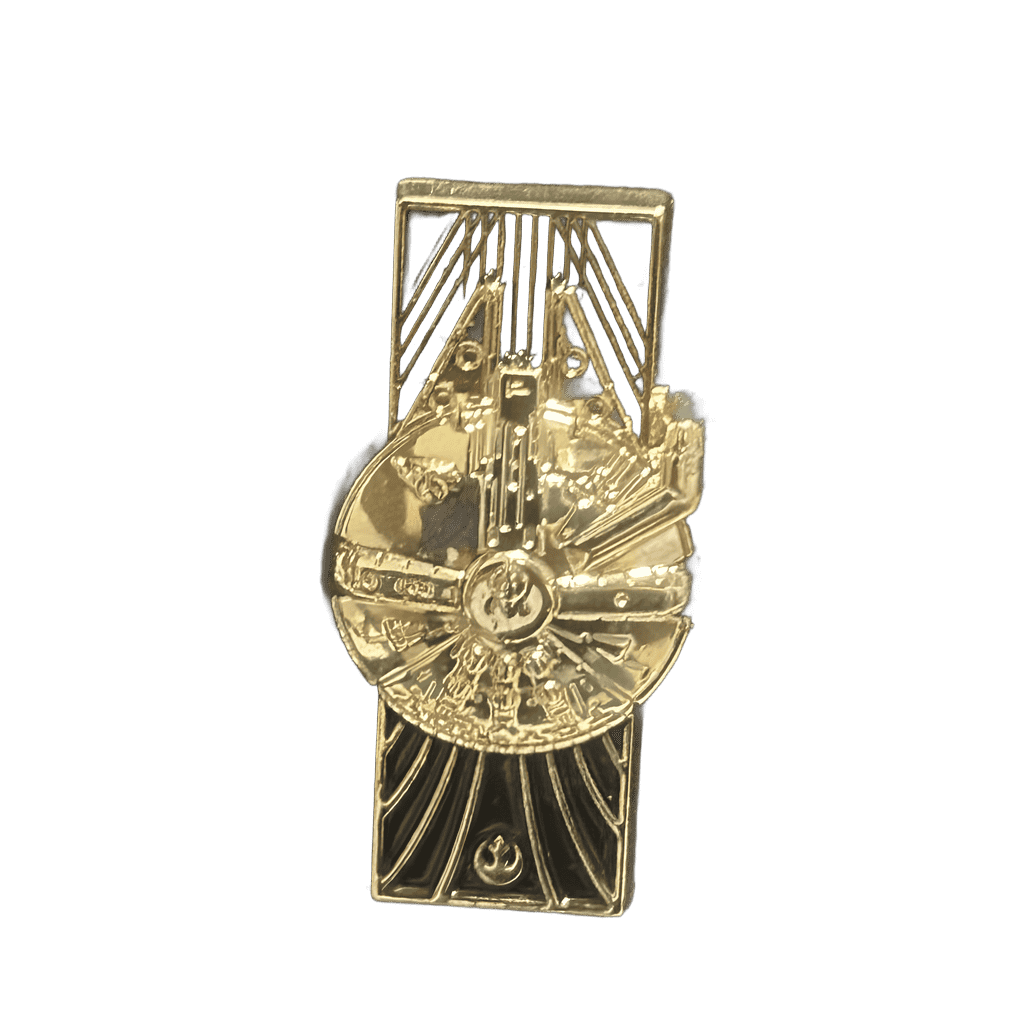 Last Jedi 3 Pin Gold Set - Millennium Falcon Disney pin