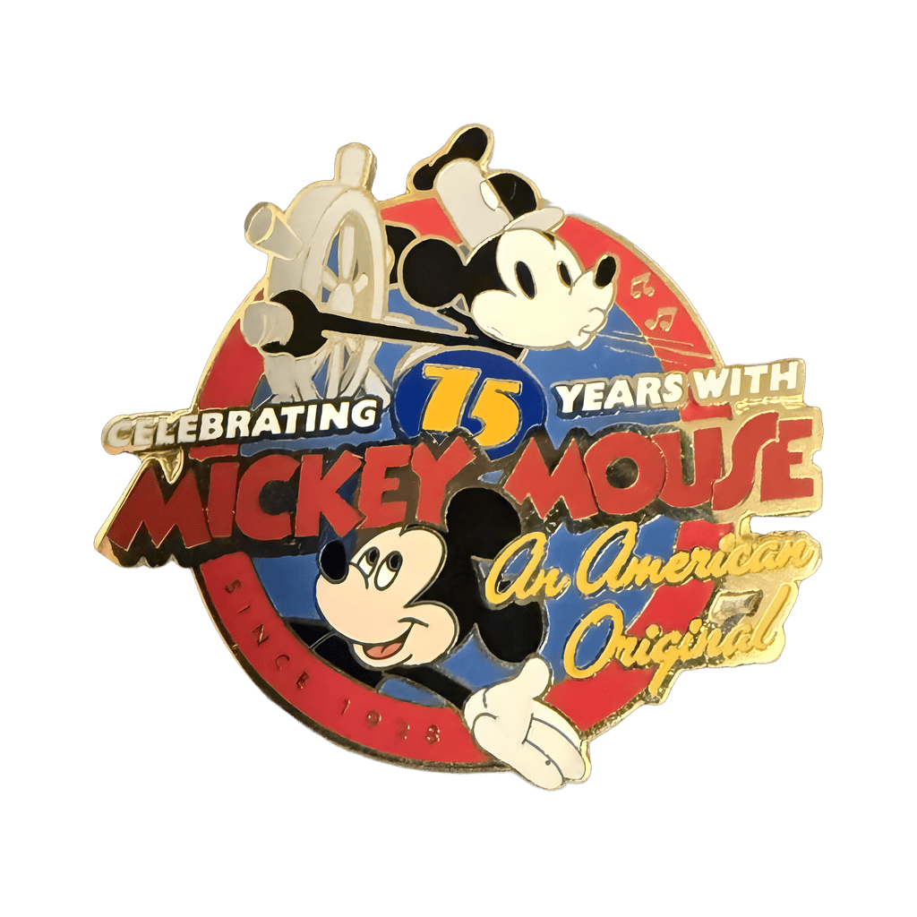 “Steamboat Willie” and Current Mickey Disney pin