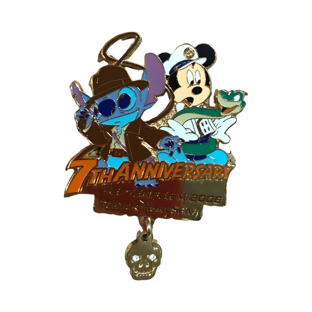 Mickey, Stitch and the Crystal Skull Dangle Disney pin