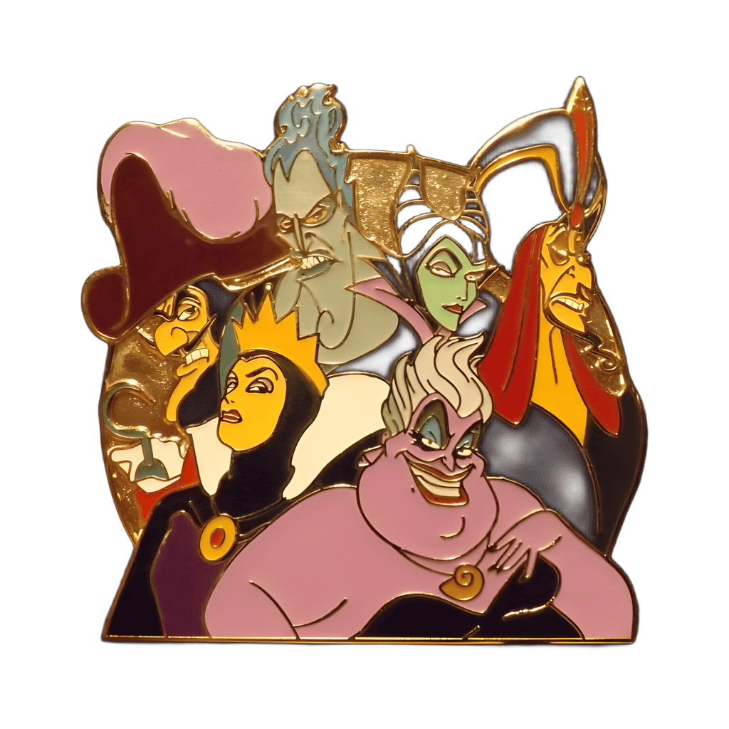 Ursula , Evil Queen, Captain Hook , Hades , Maleficent, and Jafar Disney pin