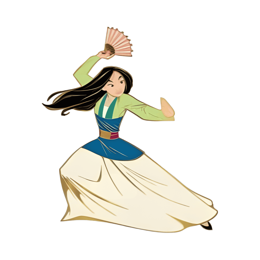 Mulan in Green Dress Disney pin