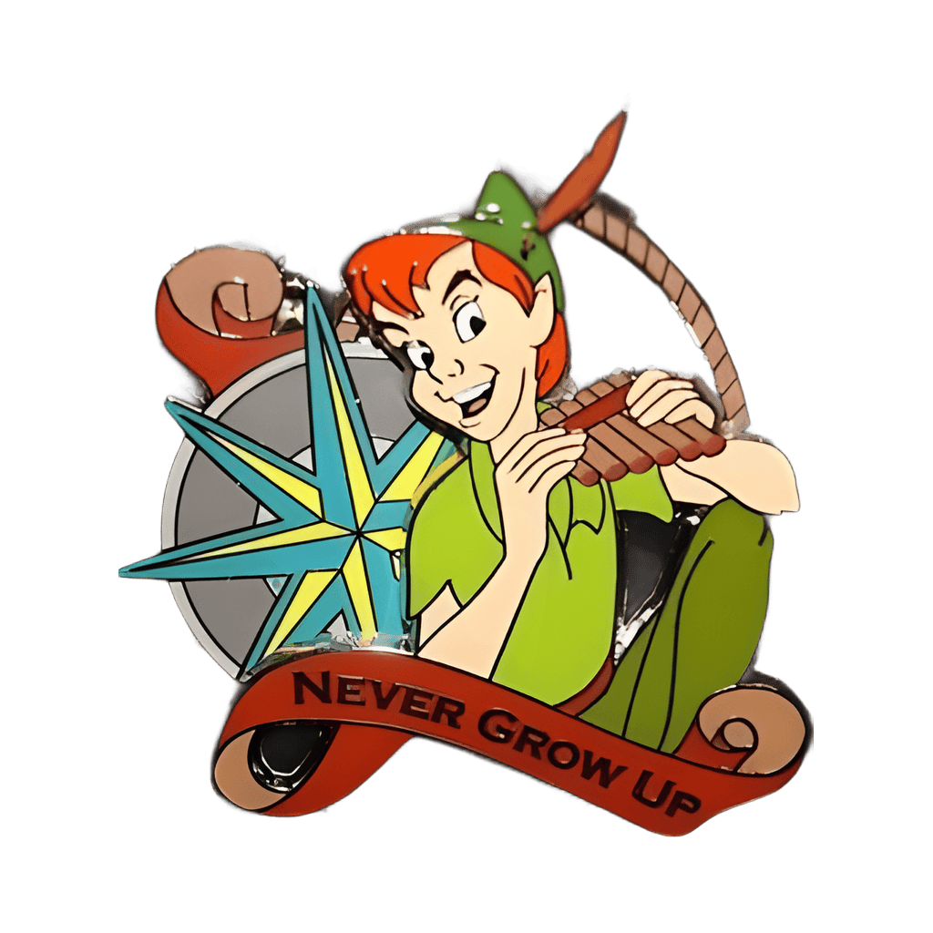 Never Grow Up - Peter Pan with Compass Disney pin