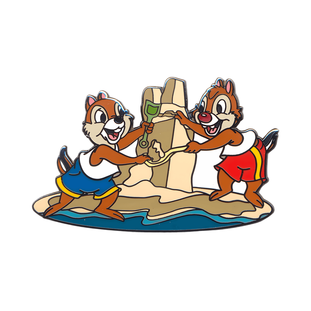 Chip & Dale Building a Sand Castle Disney pin