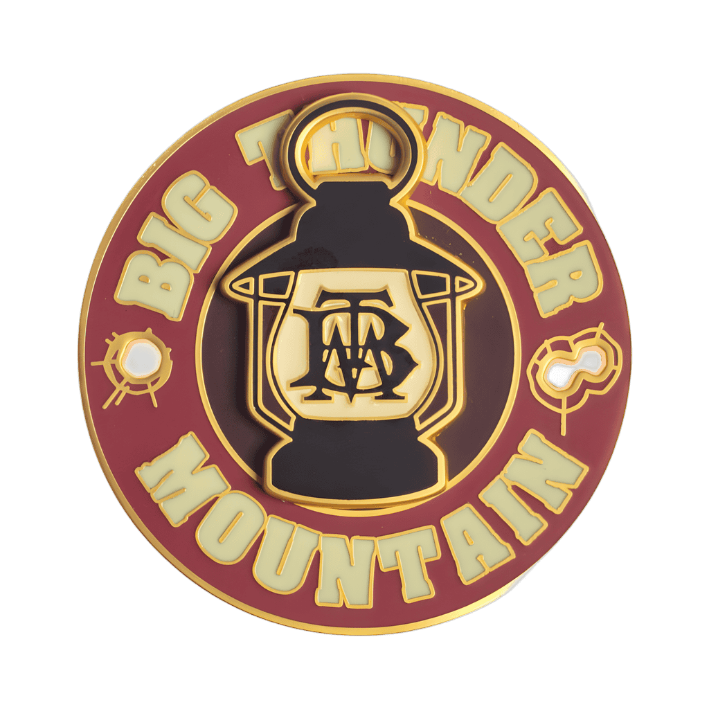 Red Big Thunder Mountain Lantern Logo Disney pin