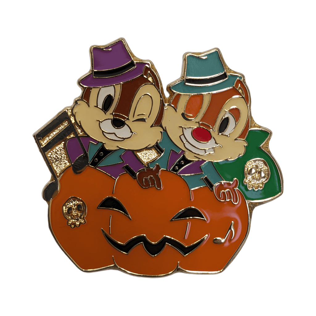 Jungle Carnival - Halloween Pop'n Live Parade 2017 - Pumpkin - Chip & Dale Disney pin