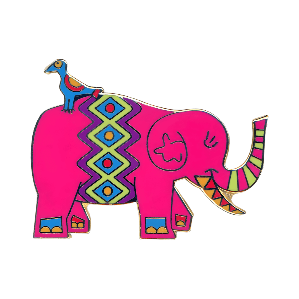 Whimsical Multicolor Pink Elephant Disney pin