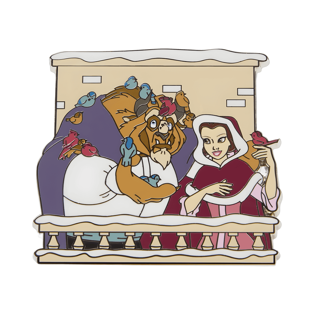 Winter Beast & Belle with the Birds Disney pin