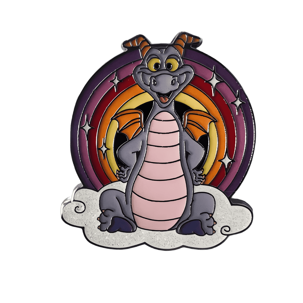 Figment on Cloud with Rainbow Disney pin